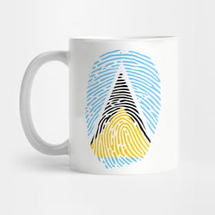 ST LUCIA FINGER PRINT - CARNIVAL CARIBANA TRINI PARTY DJ Mug